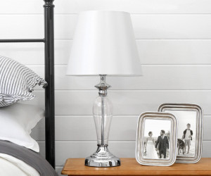 Lucerne Glass Table Lamp + Shade