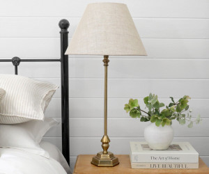 Astoria Hexagon Antique Gold Lamp Base