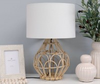 Collaroy Rattan Table Lamp + Shade