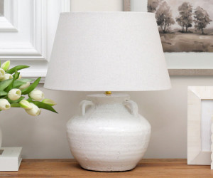 Monterey White Terracotta Table Lamp