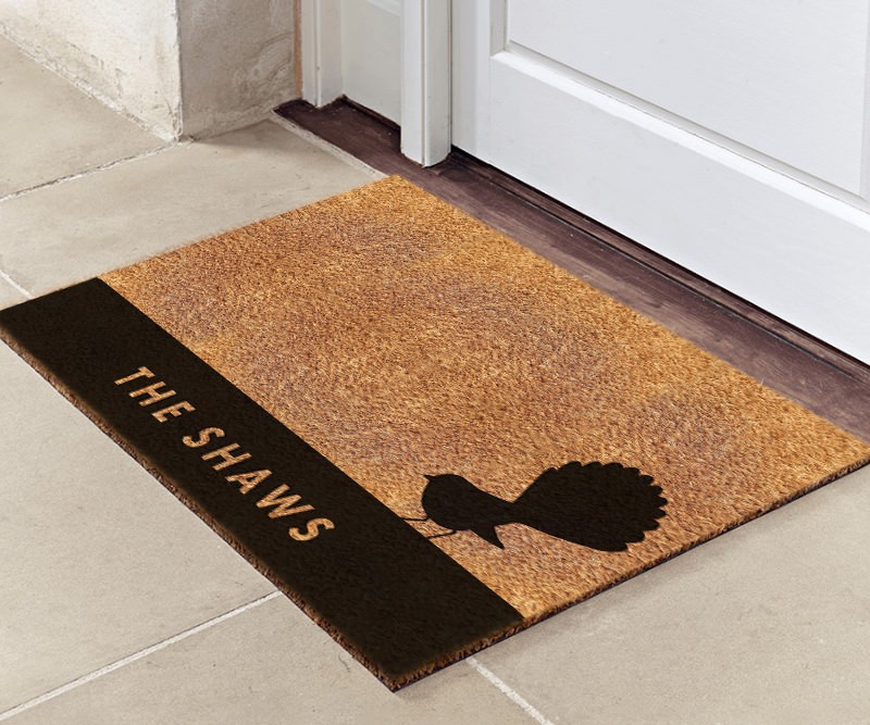 Custom Large Willy Wagtail Doormat - 90x55cm