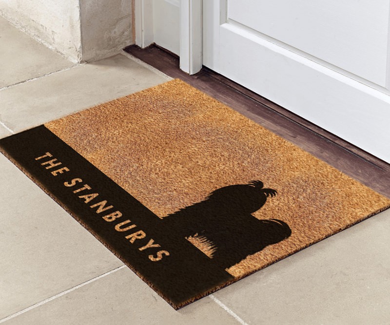 Custom Large Maltese Dog Doormat - 90x55cm