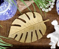 Gold Monstera Leaf Plate