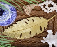 Gold Feather Plate