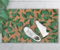 Riviera Green Leaves Doormat - 75x45cm