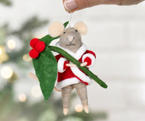 Holly The Mouse Felt Tree Decoration