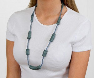 Bermuda Bead Necklace - Denim Blue