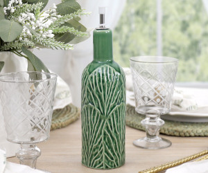 Savoy Cabbage Leaf Oil/Vinegar Bottle