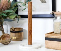 Eliot Marble & Wood Paper Towel Holder