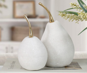 Small Lustre Marble Pear