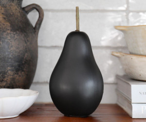 Anjou Black Ceramic Pear