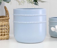 Chiara Beaded Blue Planter Pot - Large