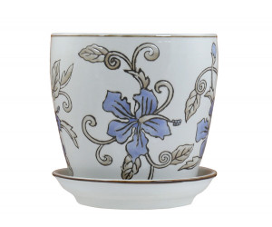 Extra Small Blue Hibiscus Plant Pot