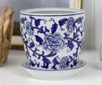 Extra Small Clareville Indigo Roses Plant Pot
