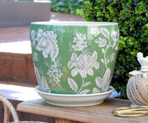 Large Florence Green Planter Pot
