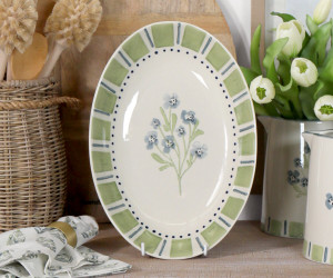 Oval Isobel Blue Floral Serving Dish