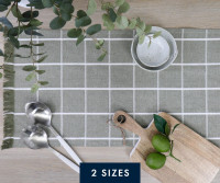 Olive Green Campbell Check Table Runner