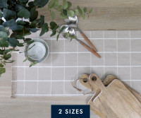 Oatmeal Campbell Check Table Runner