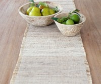 Raw Linen Natural Table Runner