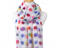 Kendall Bright Polka Dot Scarf