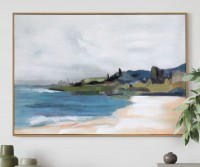 Salford Point Coastal Landscape Framed Canvas Painting