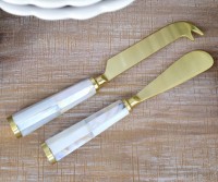 Set 2 Montego Pearl Cheese Knives