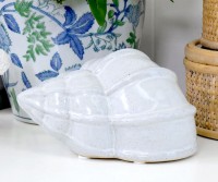 Samara White Ceramic Shell Decor