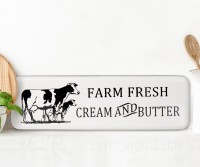 Farm Fresh Cream & Butter Enamel Wall Sign