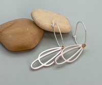 Marguerite Silver Loop Earrings