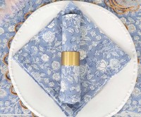 Set 4 Sevenoaks Cornflower Blue Floral Napkins