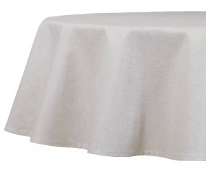 150cm Oatmeal Wipe-Clean Round Tablecloth