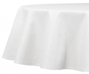 180cm White Wipe-Clean Round Tablecloth
