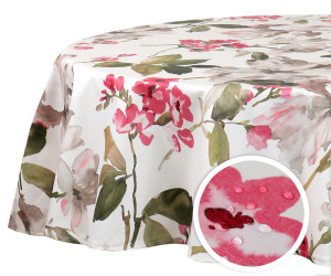 150cm Mandevilla Wipe-Clean Round Tablecloth