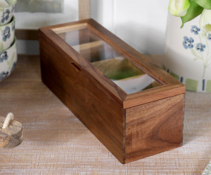 Watson Acacia Wood Tea Box