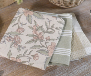 Set 3 Amelia Rose Floral Tea Towels