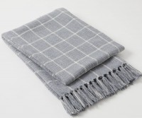 Somerset Check Throw Blanket - Grey