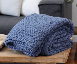 Jarah Blue Throw Blanket