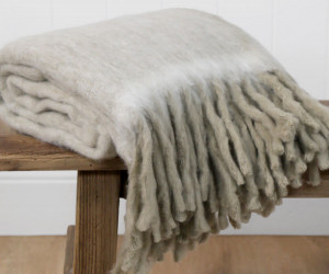 Turner Taupe Wool Blend Throw