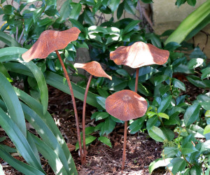Set 3 Maya Mushroom Garden Stakes