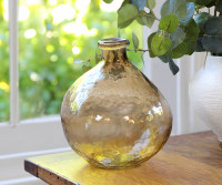 Small Madeira Glass Vase - Amber