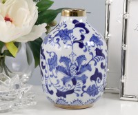 Fortuna Blue & White Bud Vase