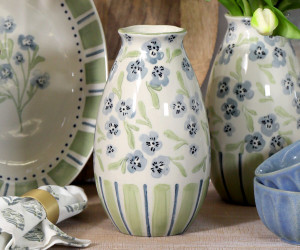 Isobel Blue Floral Vase
