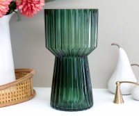 Jasper Emerald Green Glass Vase