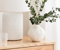 Small Atlantis White Bauble Vase