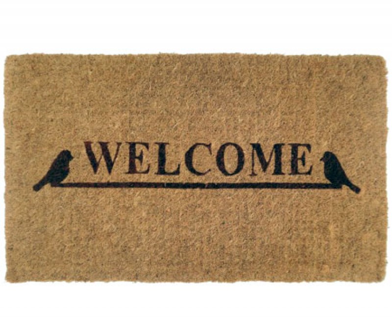 Birds Welcome Regular 100% Coir Doormat