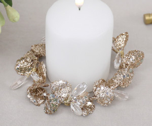 Lumiere Gold Leaf Candle Wreath